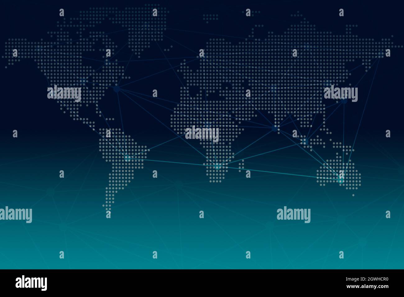 Modernisieren digitale Welt Globalisierung Netzwerk Internet Online-Verbindung Technologie Illustration für Hintergrund Stockfoto