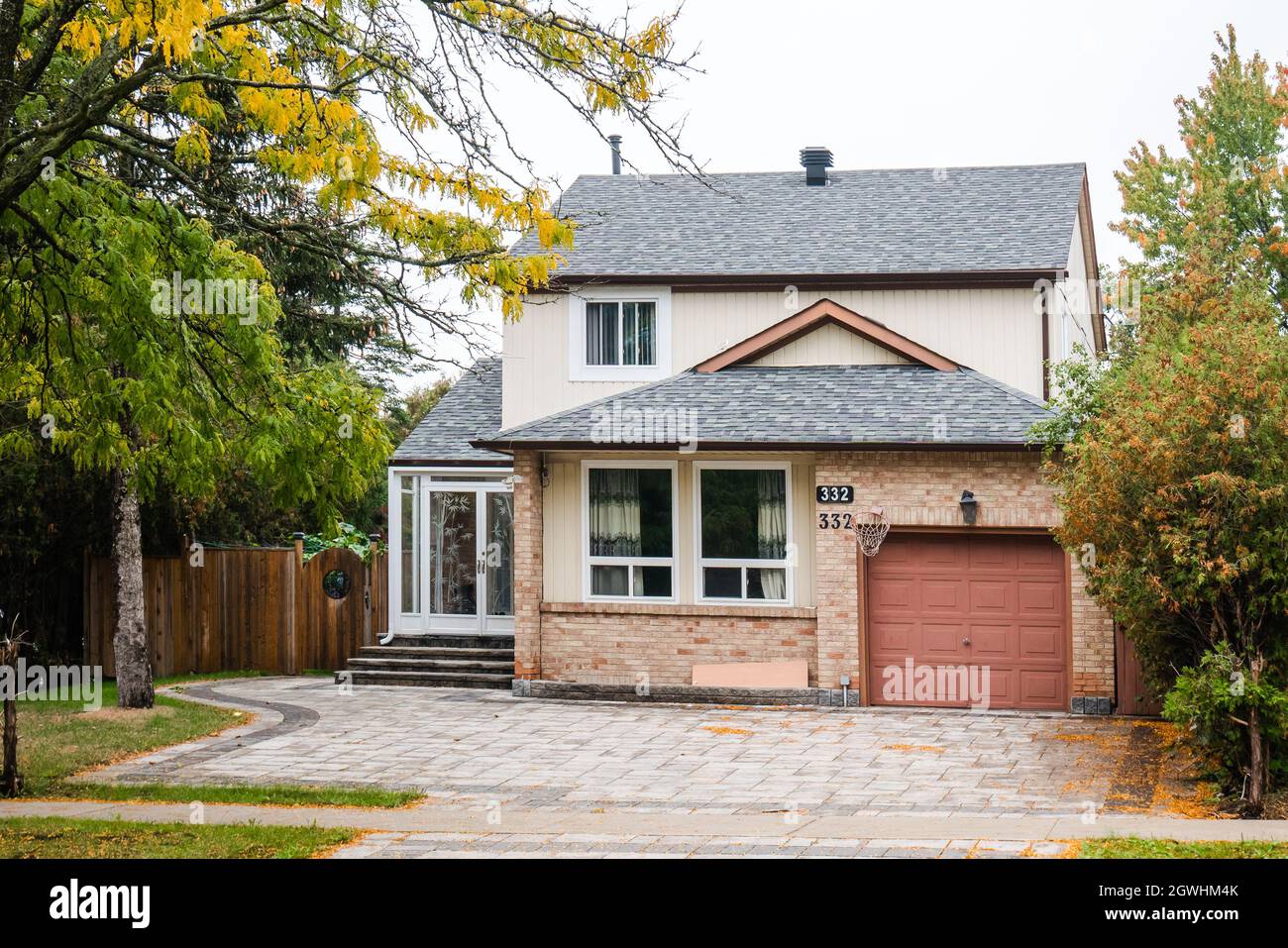 Ein typisches Familienhaus in Toronto, Kanada Stockfoto