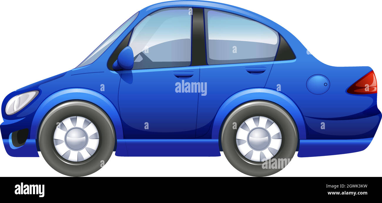 Ein blaues Fahrzeug Stock Vektor