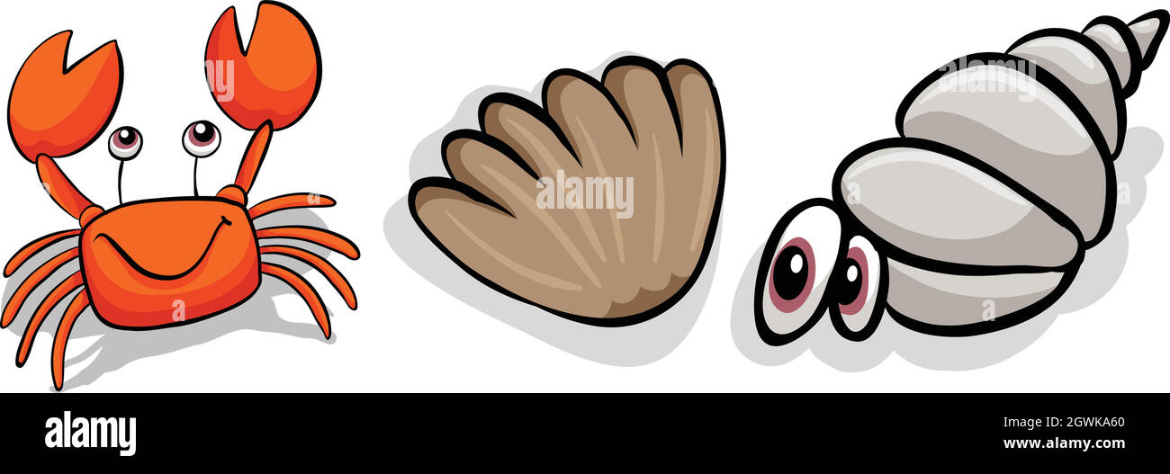 Meer Objekte Stock Vektor