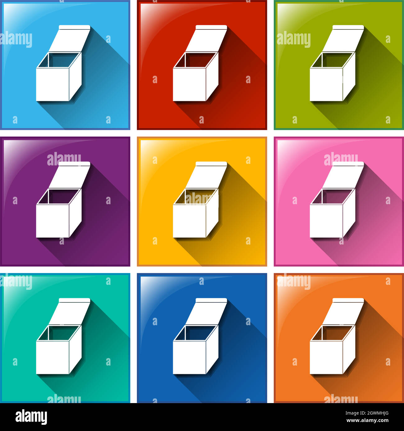 Knöpfe mit Vorhängeschlössern Stock Vektor