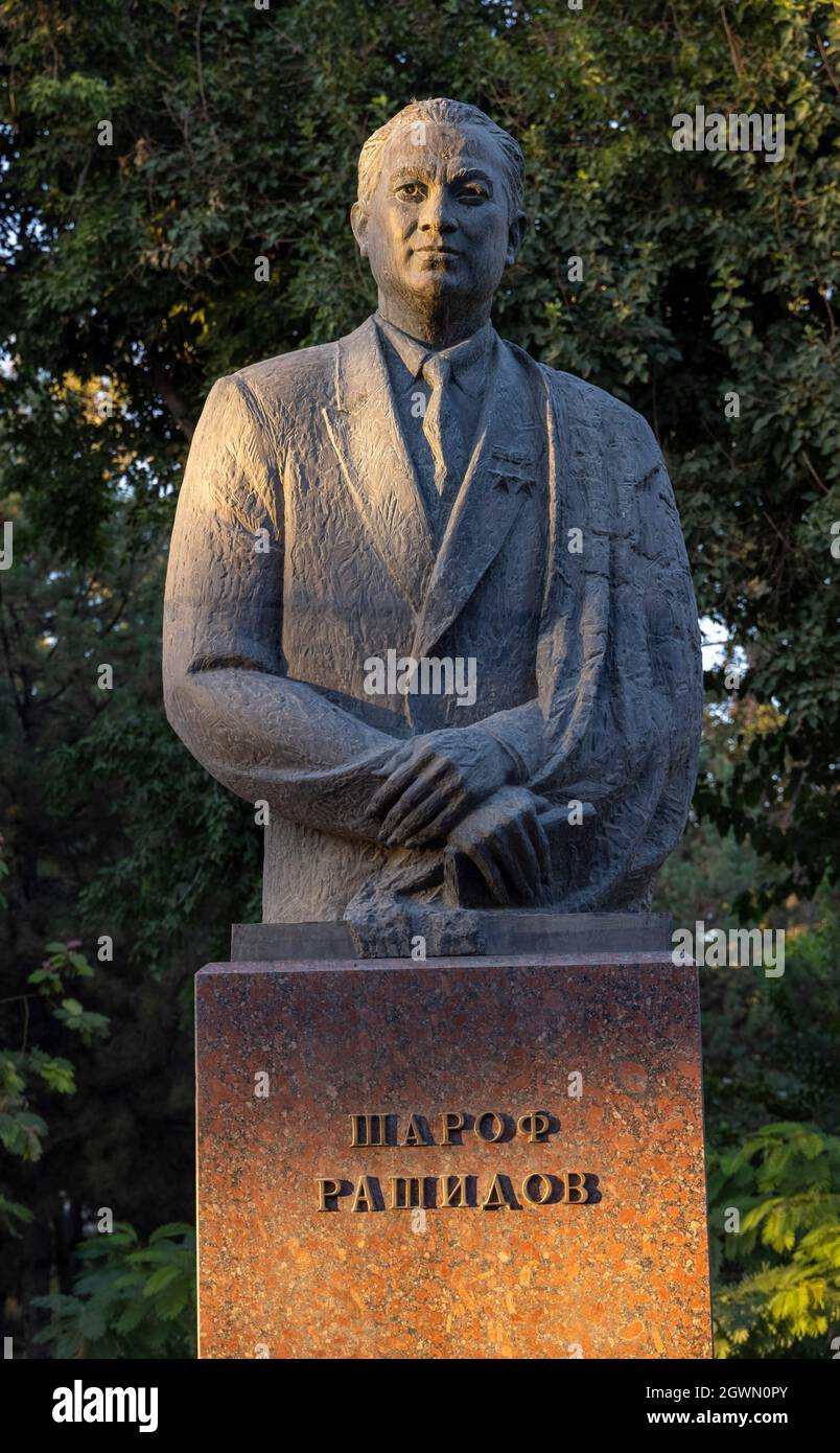 Statue von Scharif Rashidowitsch Rashidow, Taschkent, Usbekistan Stockfoto