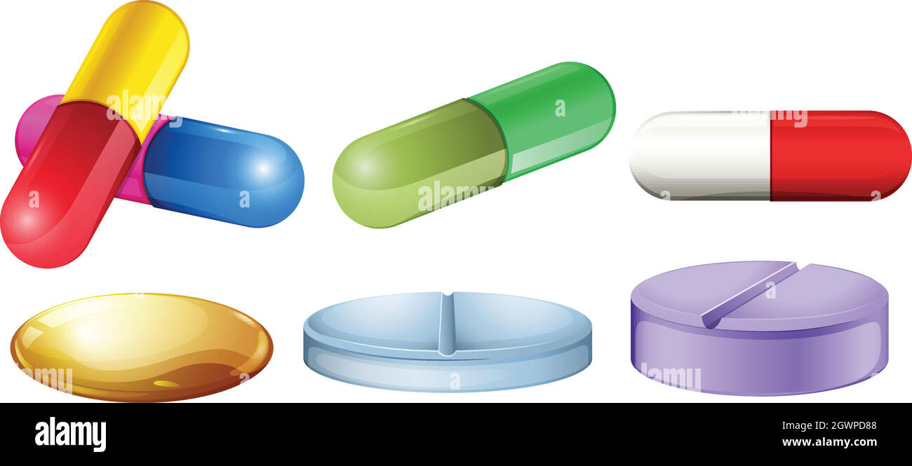 Medizinische Pillen Stock Vektor
