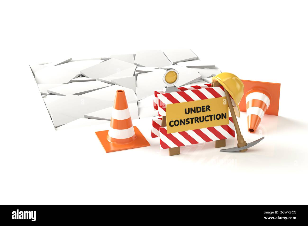 Isoliertes 3D-Bild auf weißem Hintergrund. 3D-Illustration Stockfoto