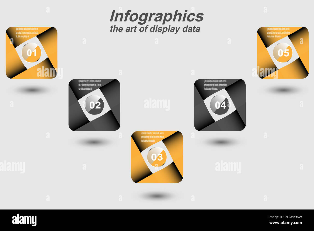 Vorlage für Infografik-Anzeige. Idee zur Anzeige von Informationen, Ranglisten und Statistiken. Stock Vektor