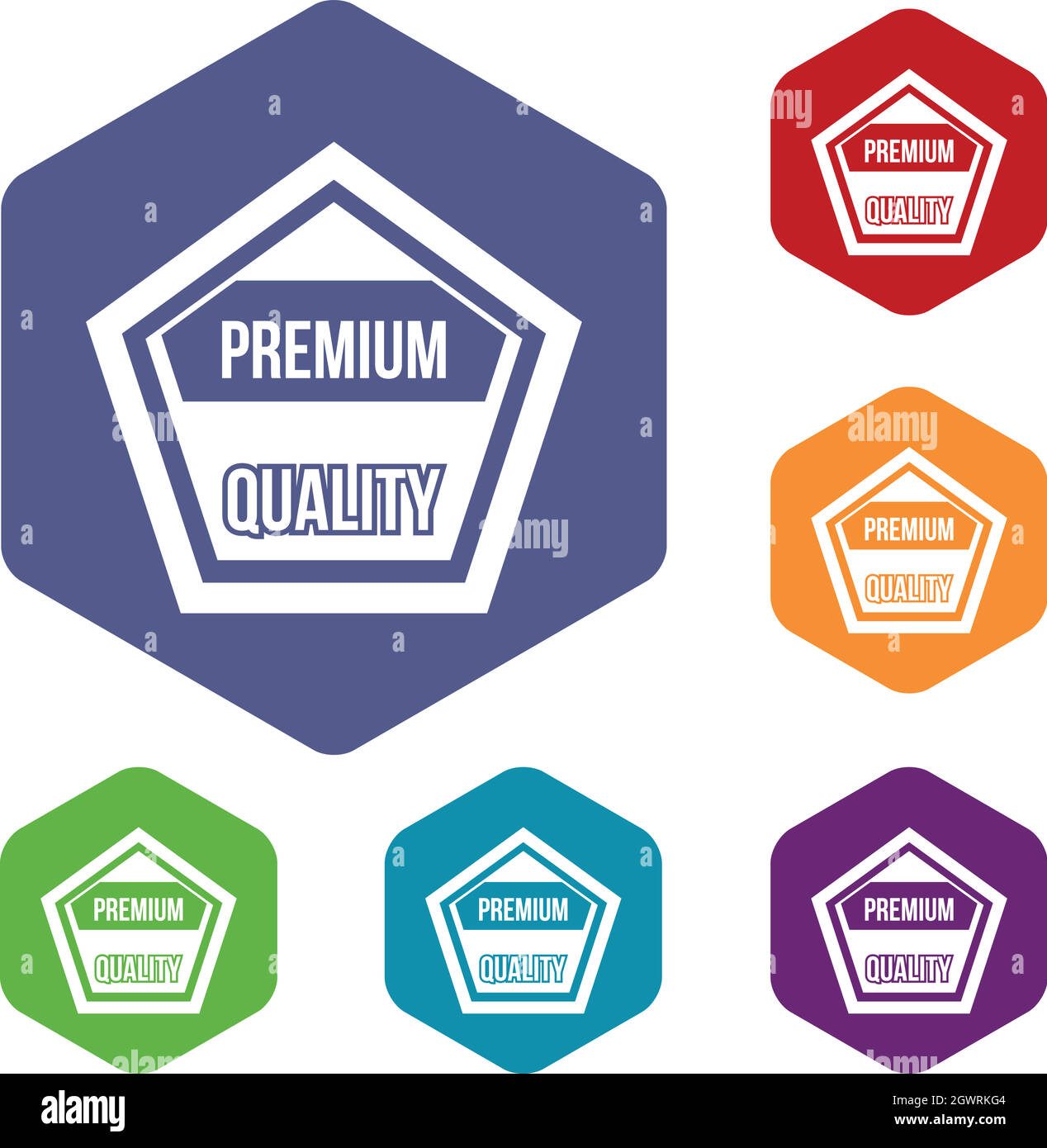 Premium-Qualität-Label Icons set Stock Vektor
