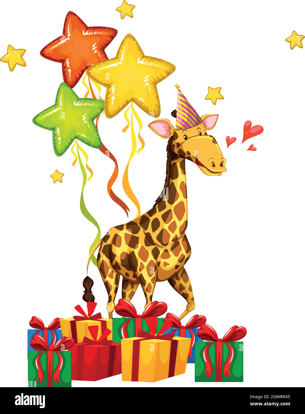 Happy Party Giraffe Konzept Stock Vektor