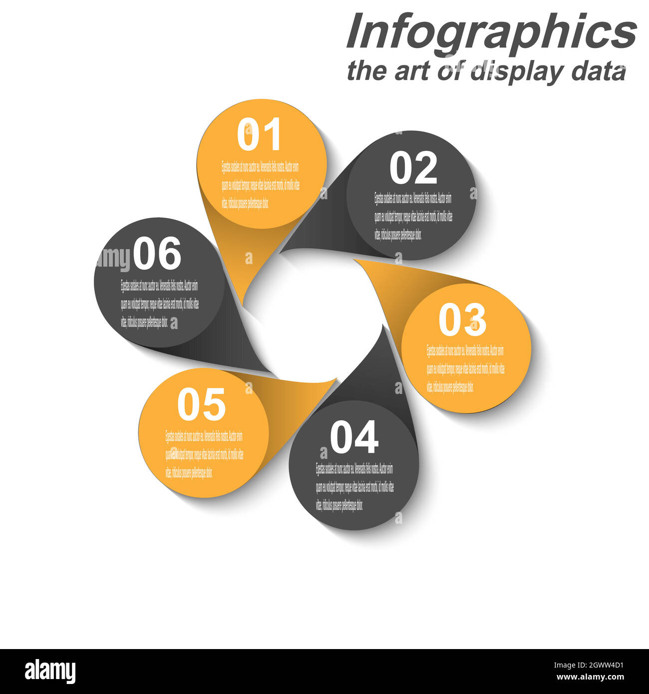 Vorlage für Infografik-Anzeige. Idee zur Anzeige von Informationen, Ranglisten und Statistiken. Stock Vektor