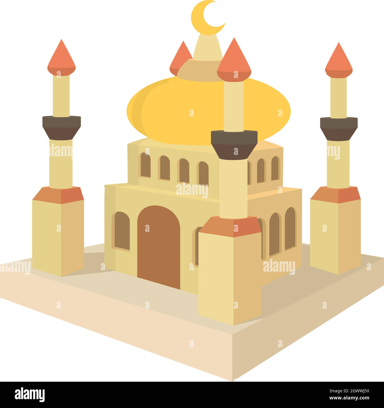 Arabische Stadt Symbol, Cartoon Stil Stock Vektor