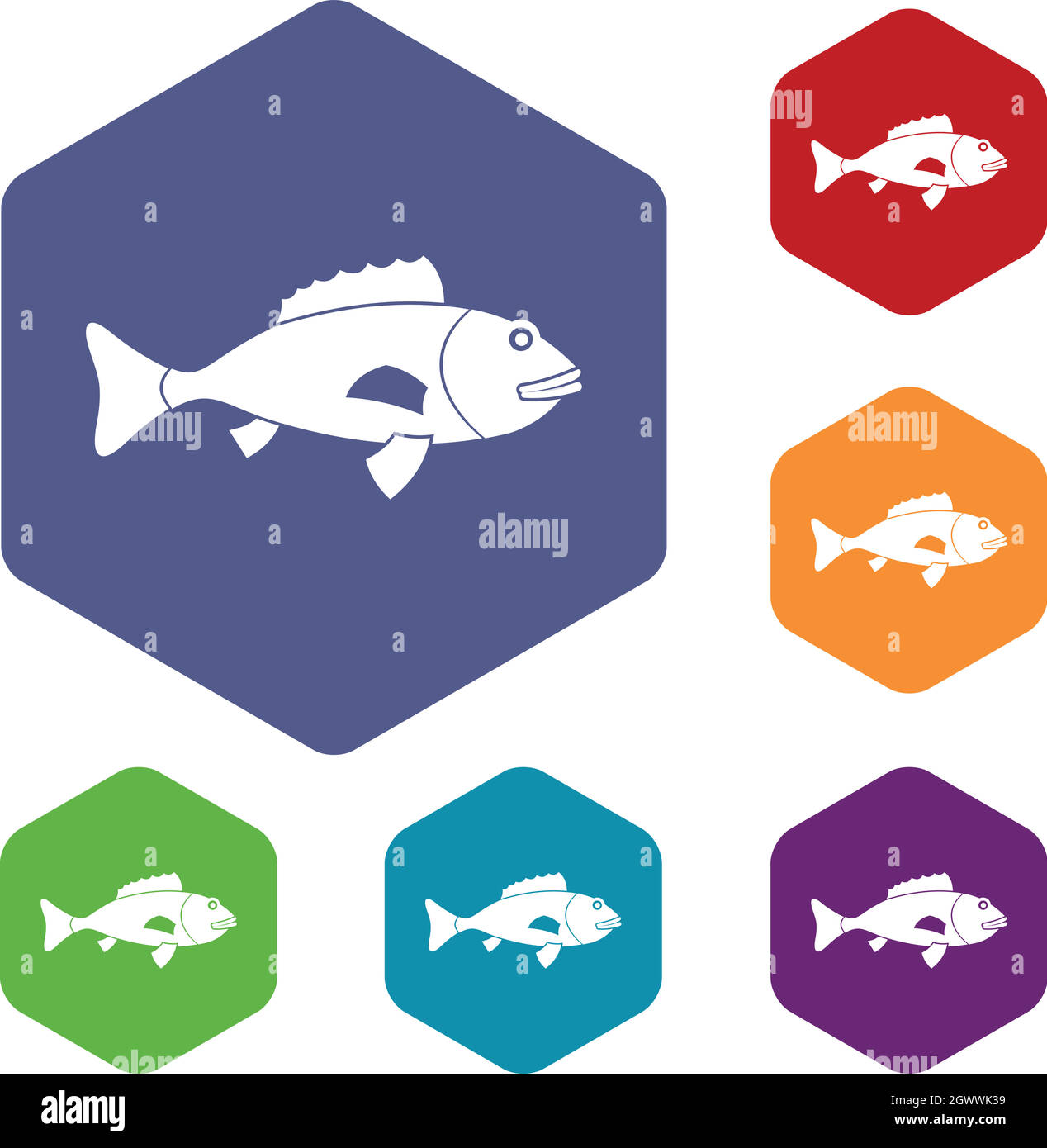 Fisch-Symbole-set Stock Vektor