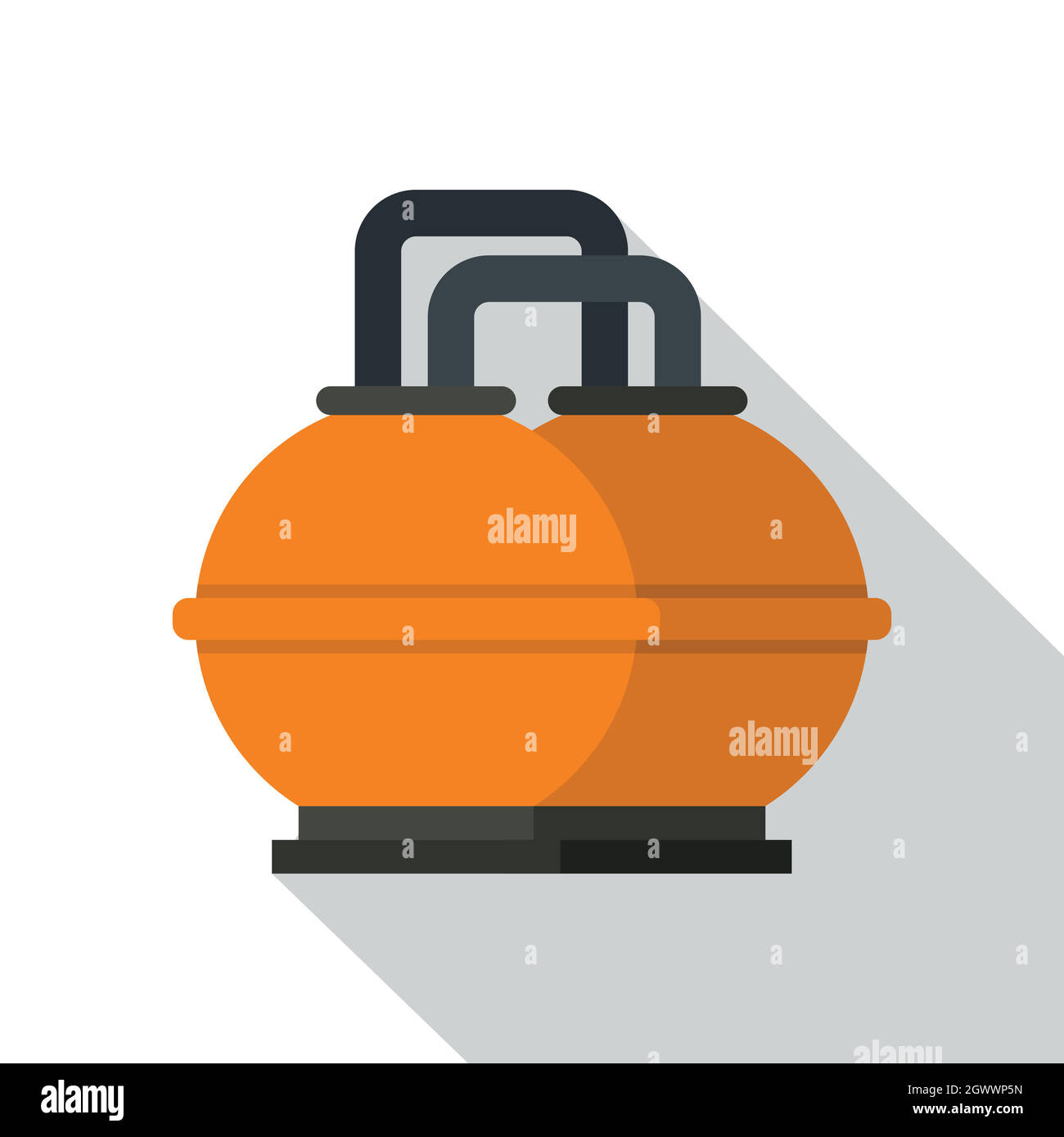 Orange Kraftstofftank Symbol, flacher Stil Stock Vektor