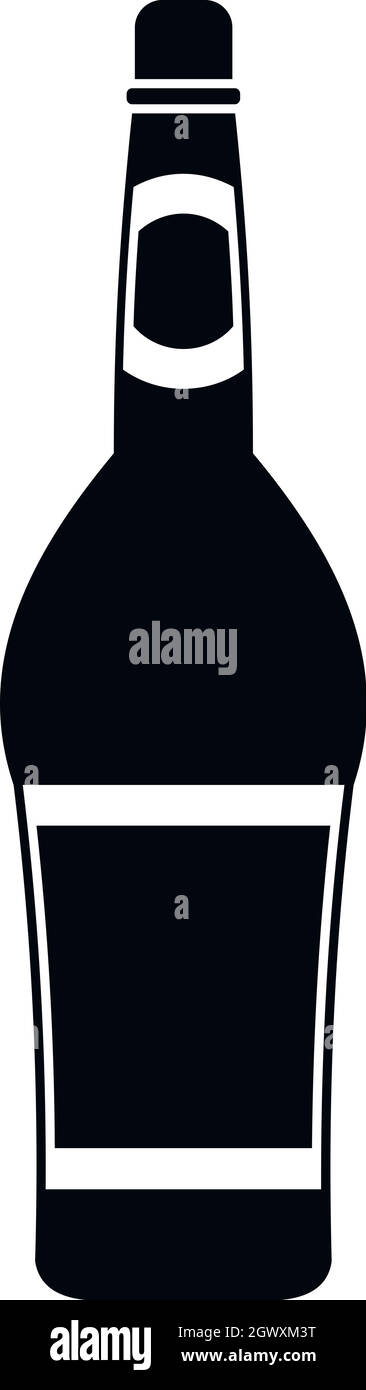 Design Flasche Symbol, einfachen Stil Stock Vektor