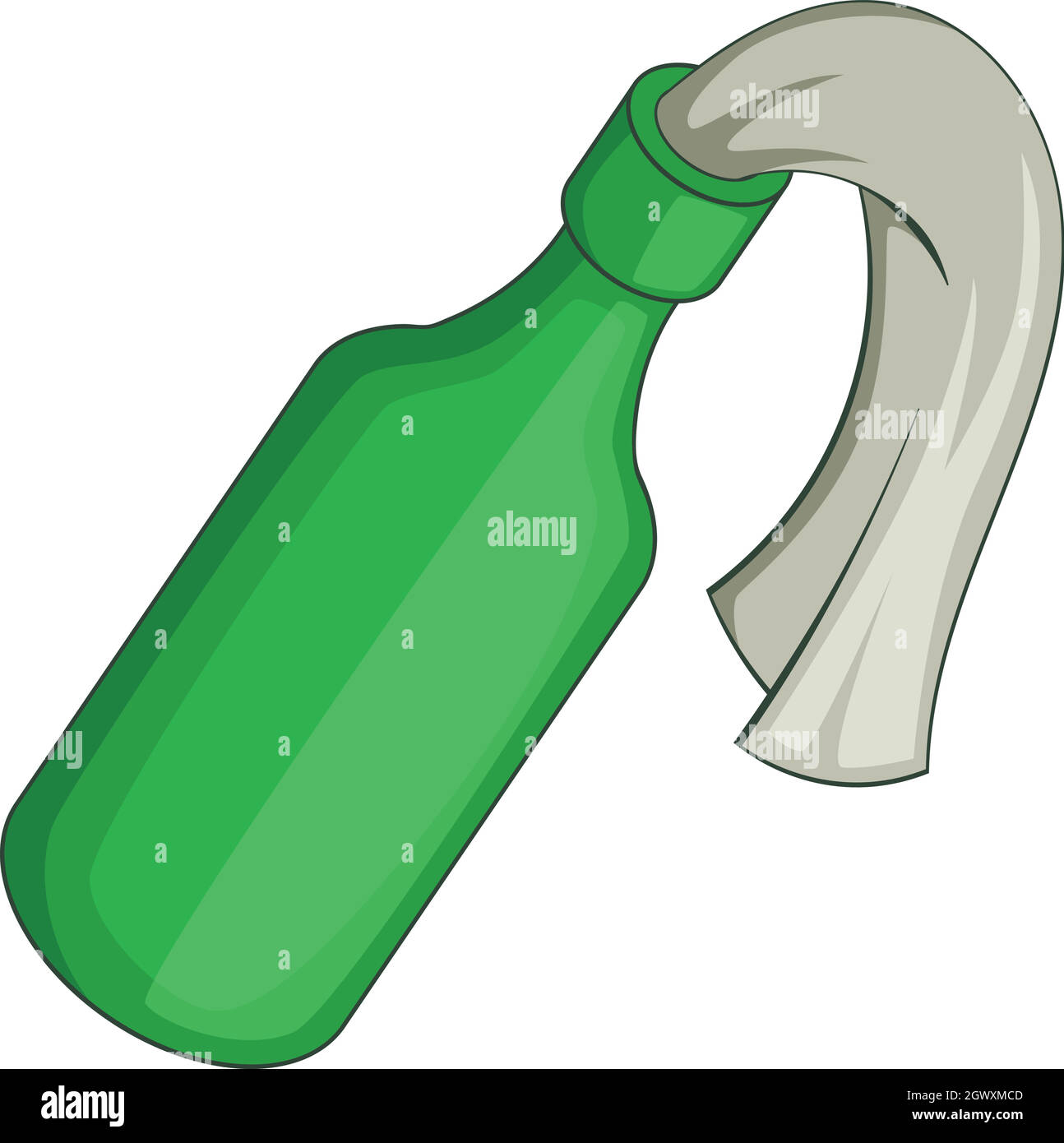 Glasflasche mit Benzin Symbol Stock Vektor