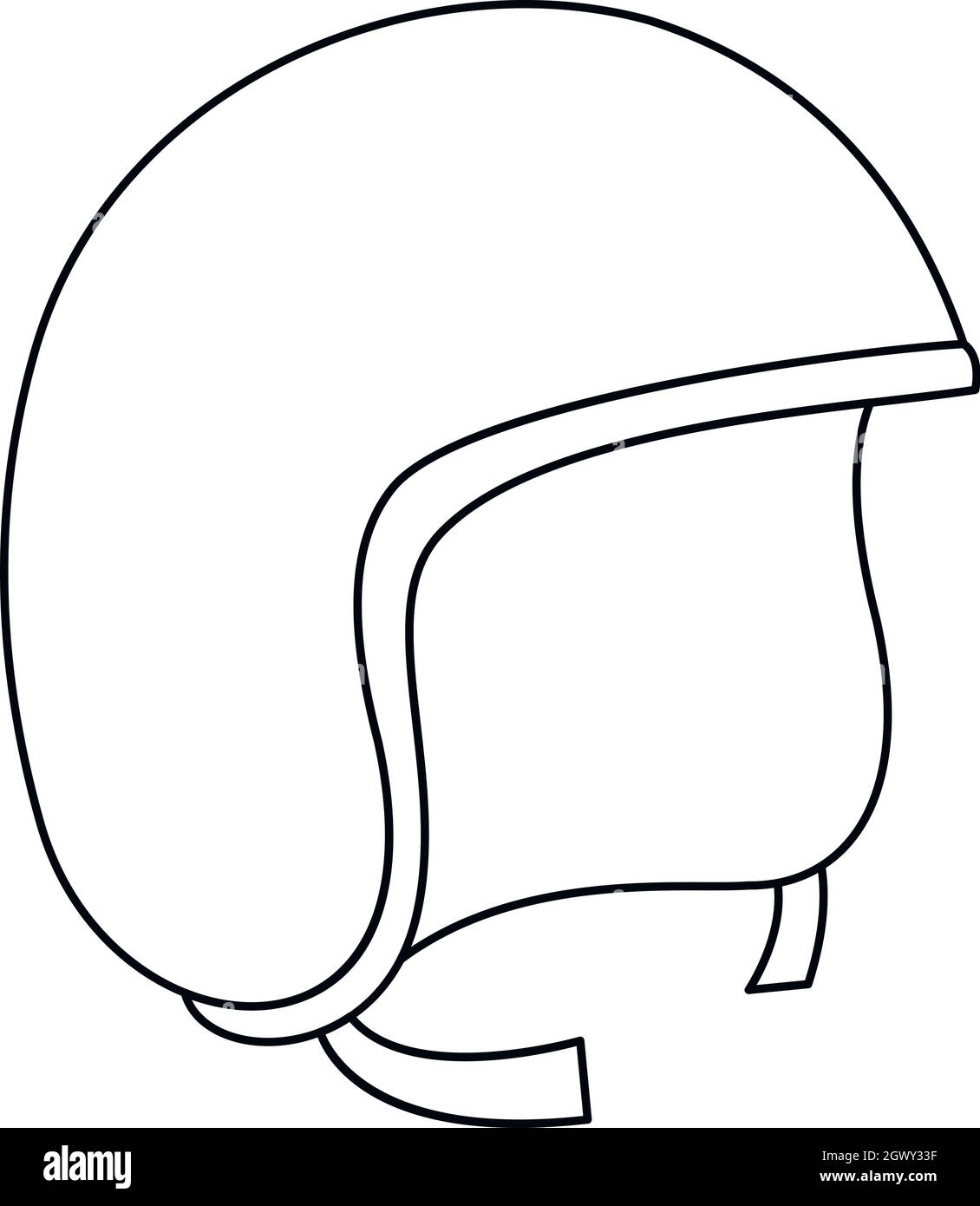 Segway Helm Icon, outline Style Stock Vektor