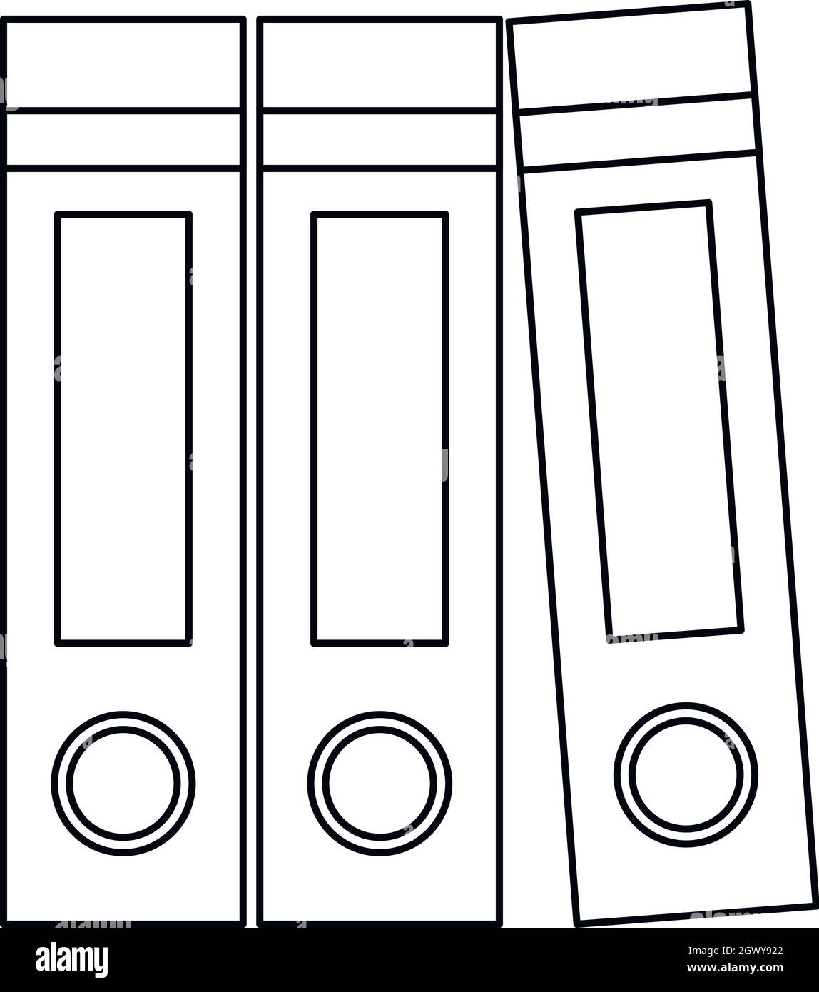 Archiv Ordner Symbol, outline Style Stock Vektor