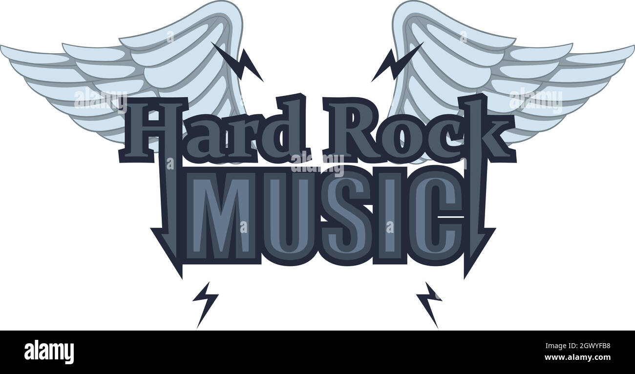 Hard Rock Musik, Cartoon Stil Stock Vektor