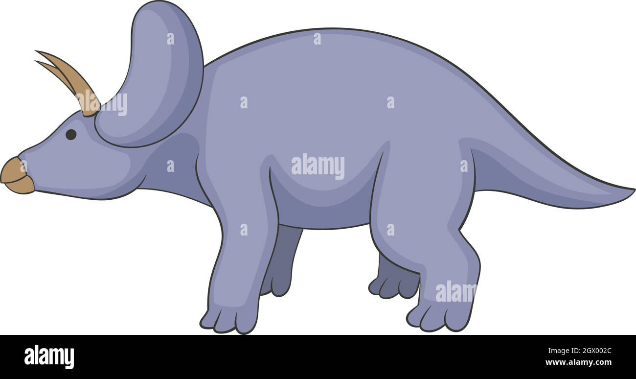 Triceratops-Symbol, Cartoon-Stil Stock Vektor