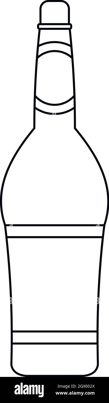 Design Flasche Symbol, outline Style Stock Vektor