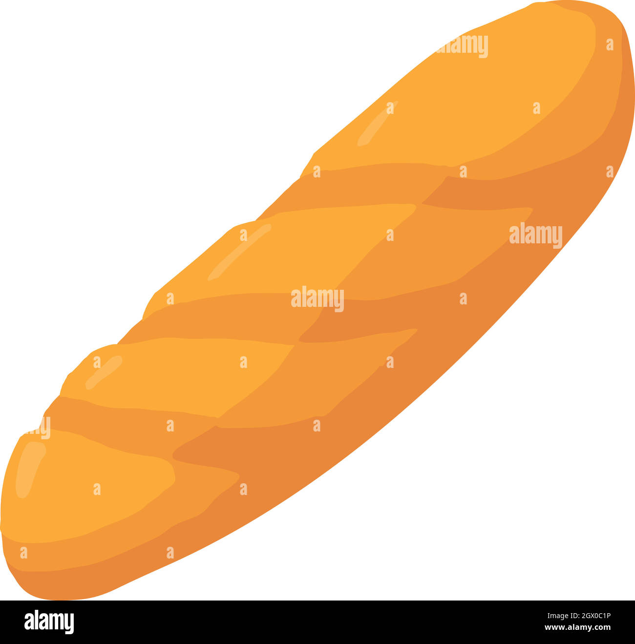 Baguette Symbol, Cartoon Stil Stock Vektor