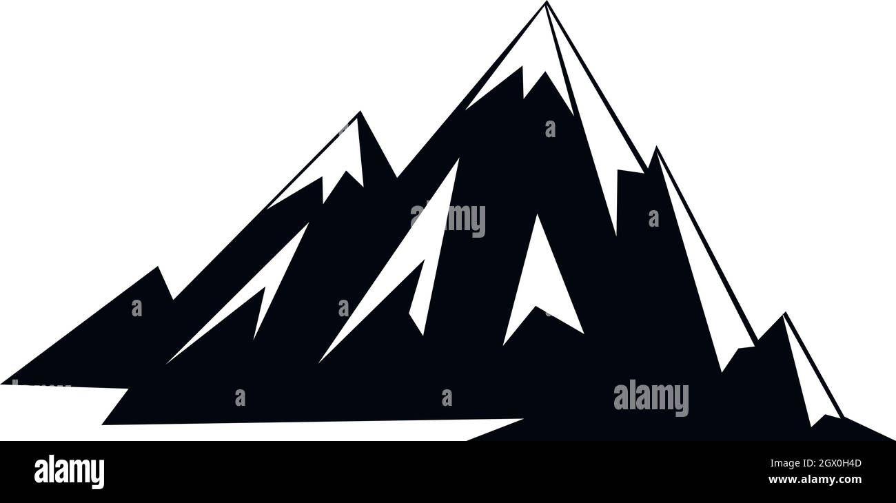Kanadischen berge Symbol, einfachen Stil Stock Vektor