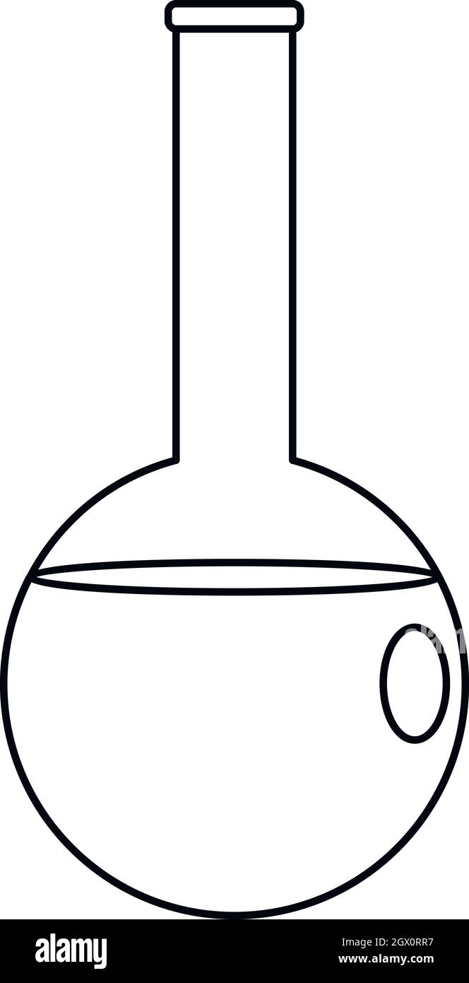 Chemischen Becher Symbol, Umriss-Stil Stock Vektor