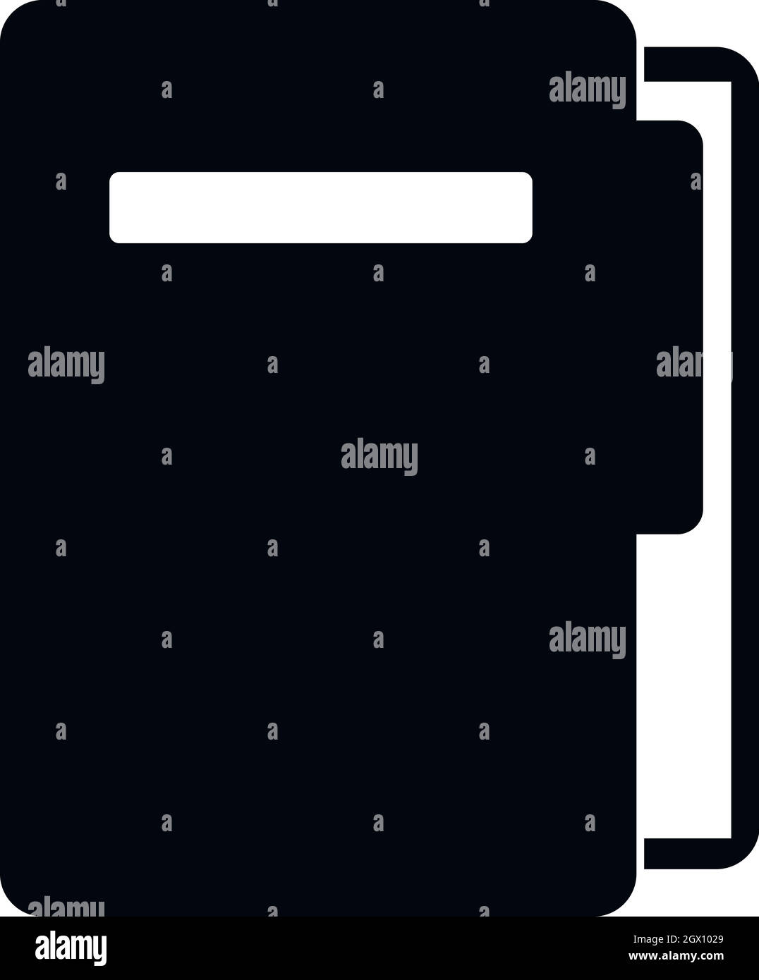 Datei-Ordner-Symbol, einfachen Stil Stock Vektor