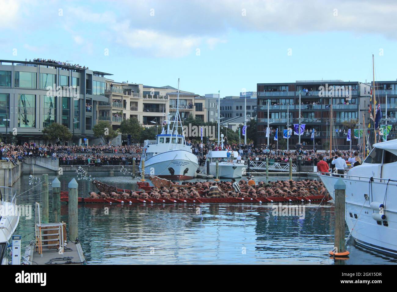 Maori Boat, Auckland, Neuseeland, 10. September 2012 Stockfoto