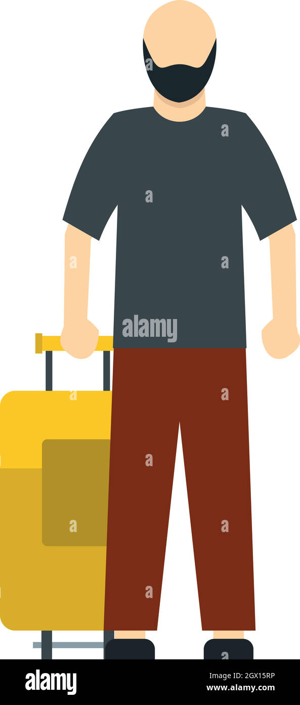 Arabische Mann Symbol, flachen Stil Stock Vektor