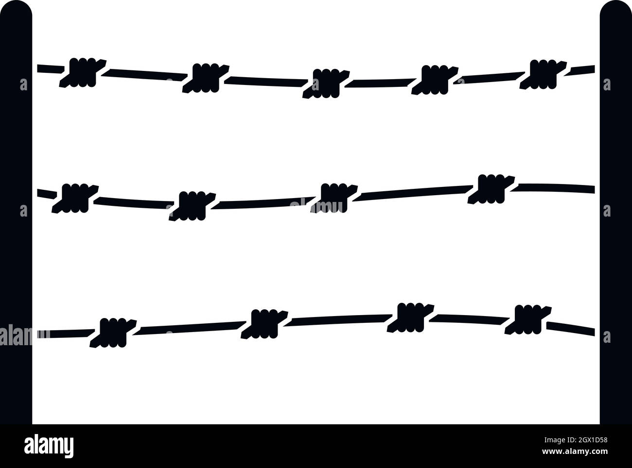 Sperrgebiet-Symbol, einfachen Stil Stock Vektor