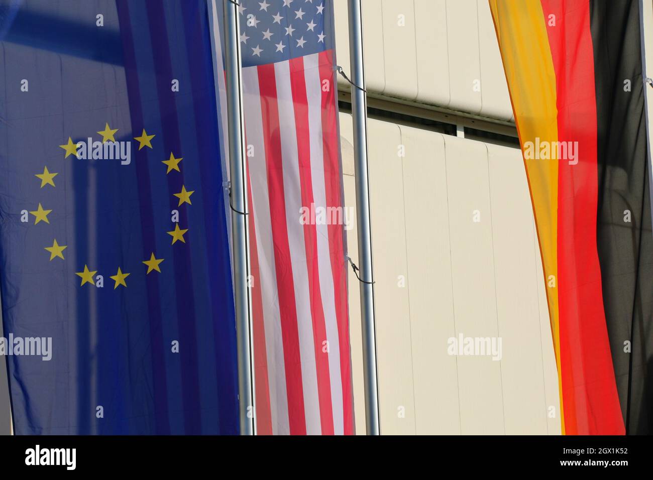 German flag european flag hanging -Fotos und -Bildmaterial in hoher ...