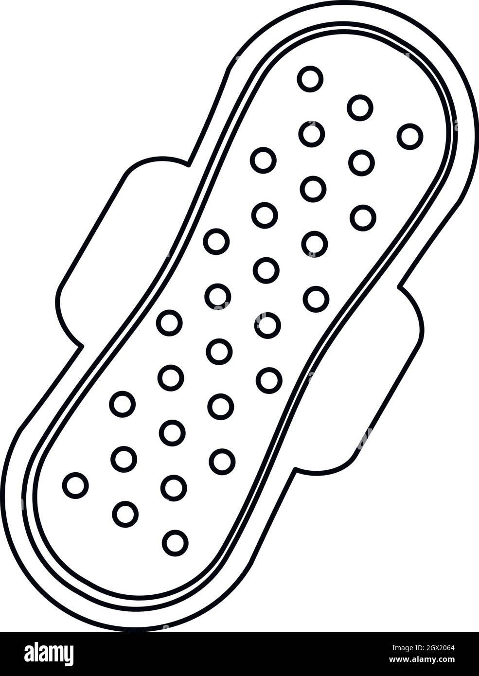 Sanitär pad Symbol, outline Style Stock Vektor
