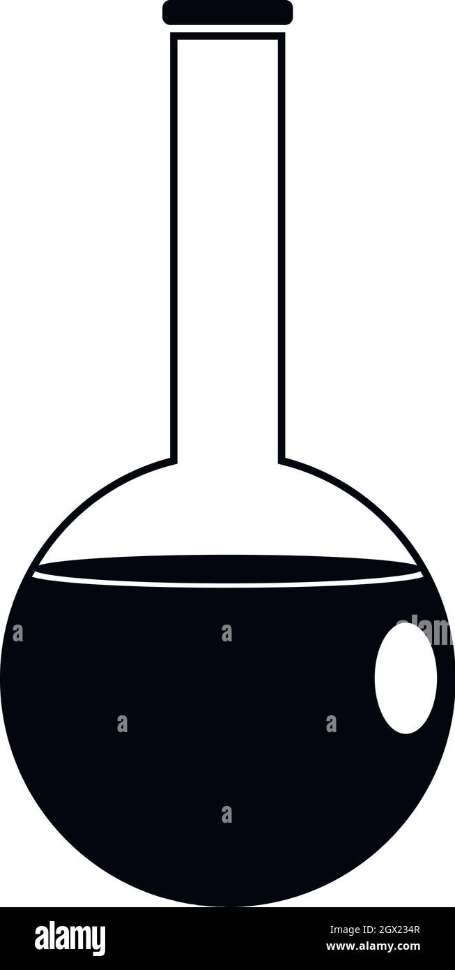 Chemischen Becher Symbol, einfachen Stil Stock Vektor