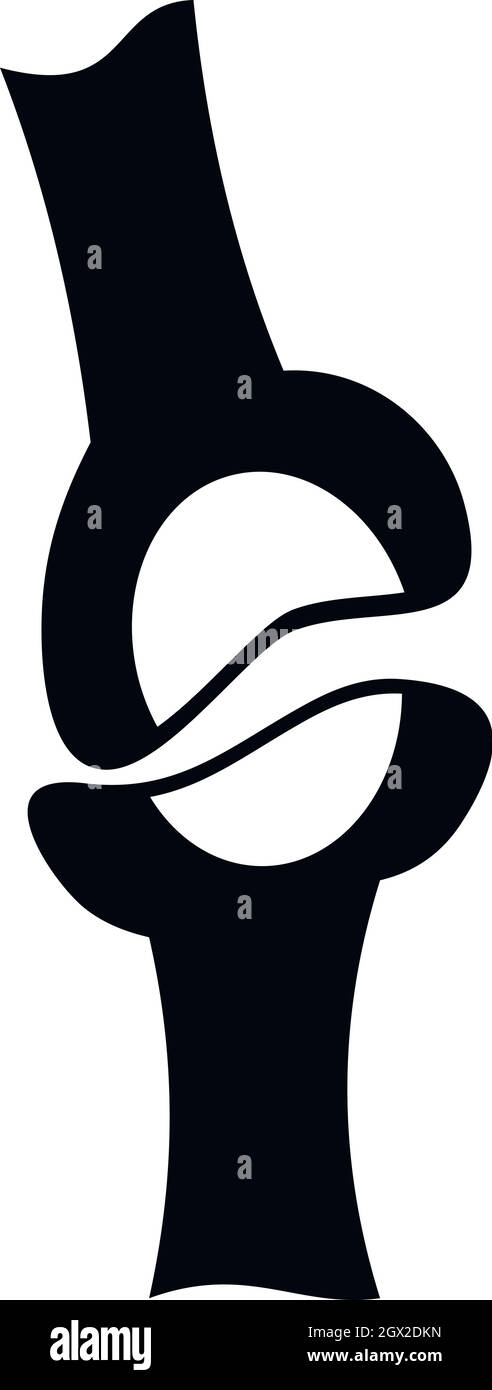 Kniegelenk Symbol, einfachen Stil Stock Vektor