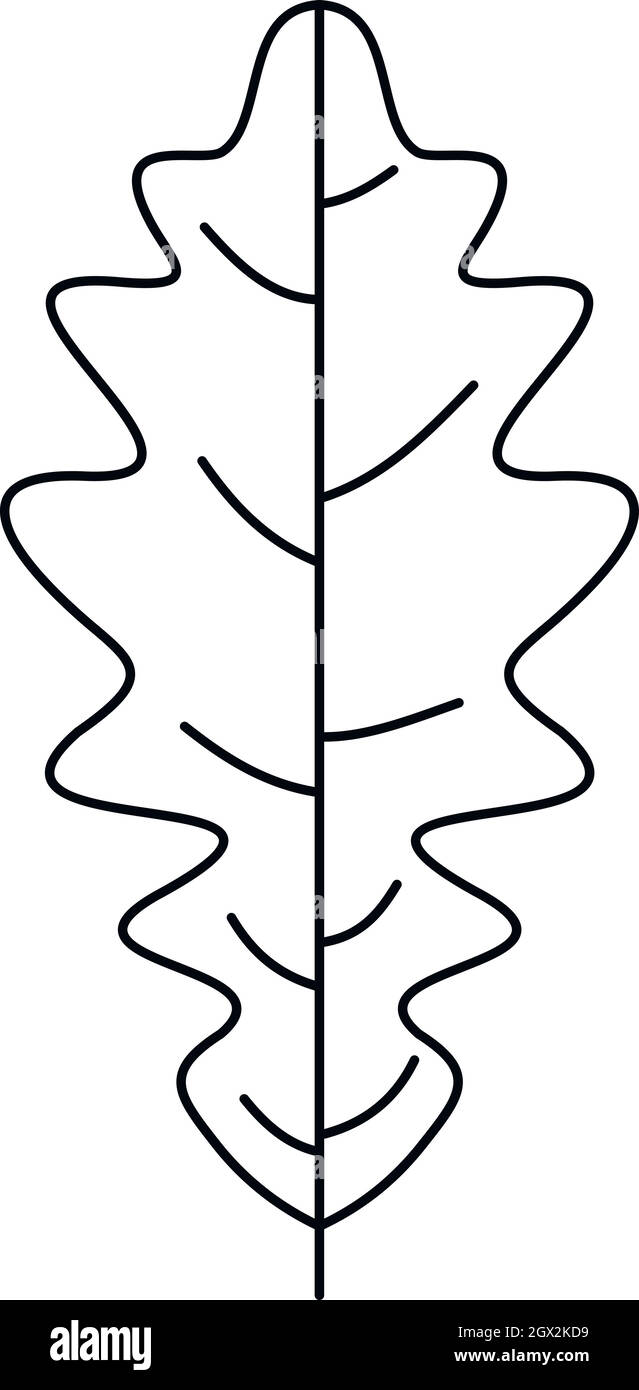 Eichenlaub Symbol, outline Style Alamy