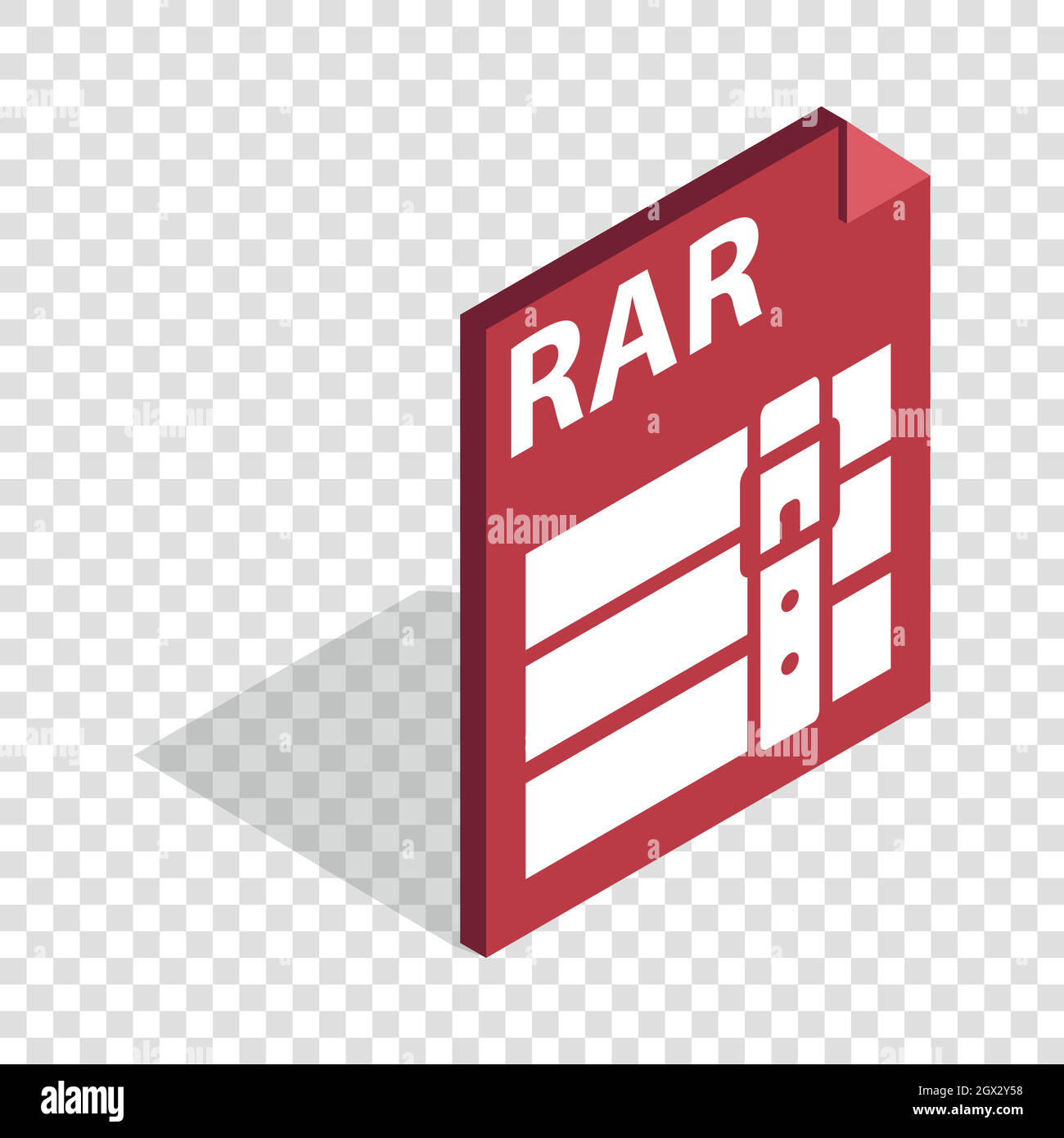 ArchiveRAR isometrische Symbol Stock Vektor