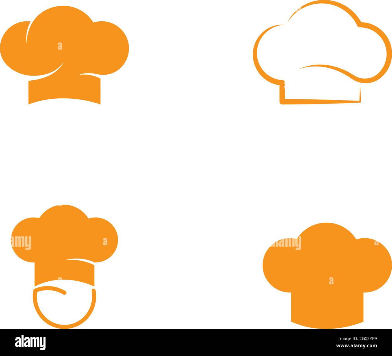 Flaches Design mit Hutchef Logo Icon Stock Vektor