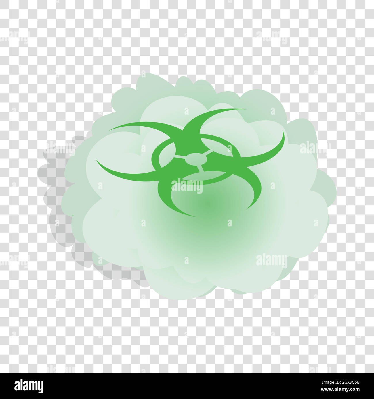 Wolke mit Biohazard Symbol isometrische Symbol Stock Vektor