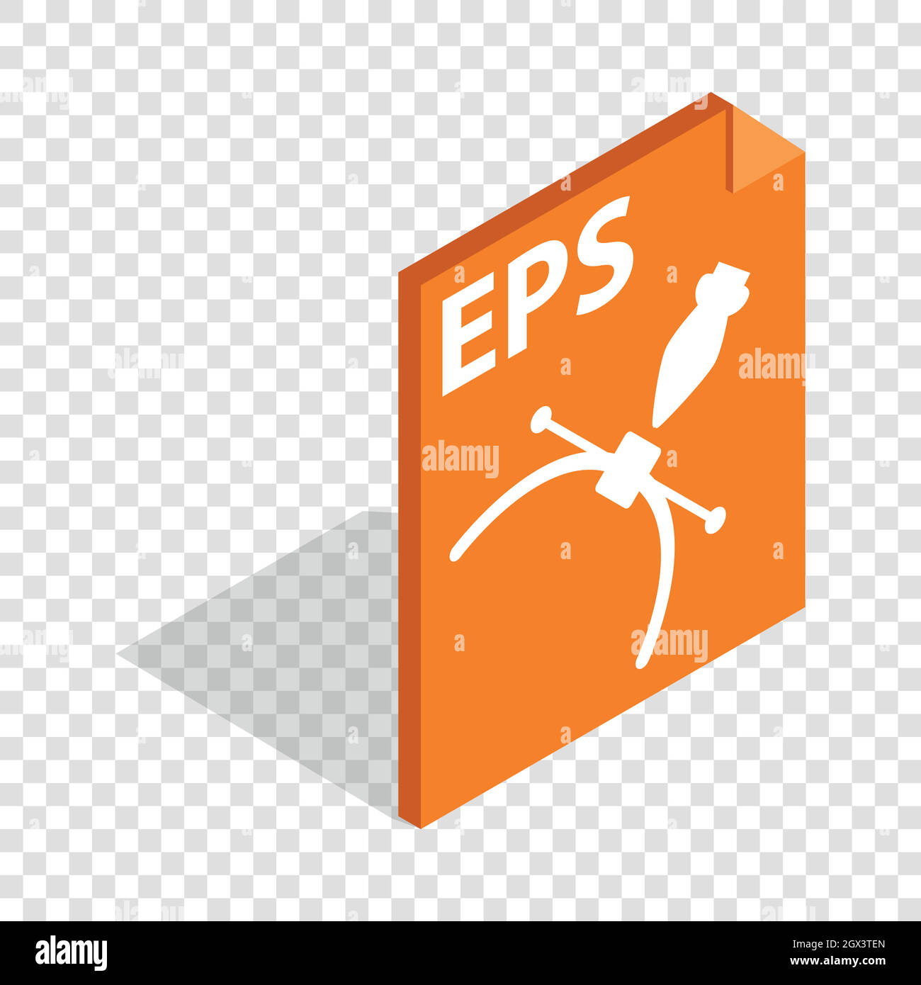 EPS-Format isometrische Dateisymbol Stock Vektor