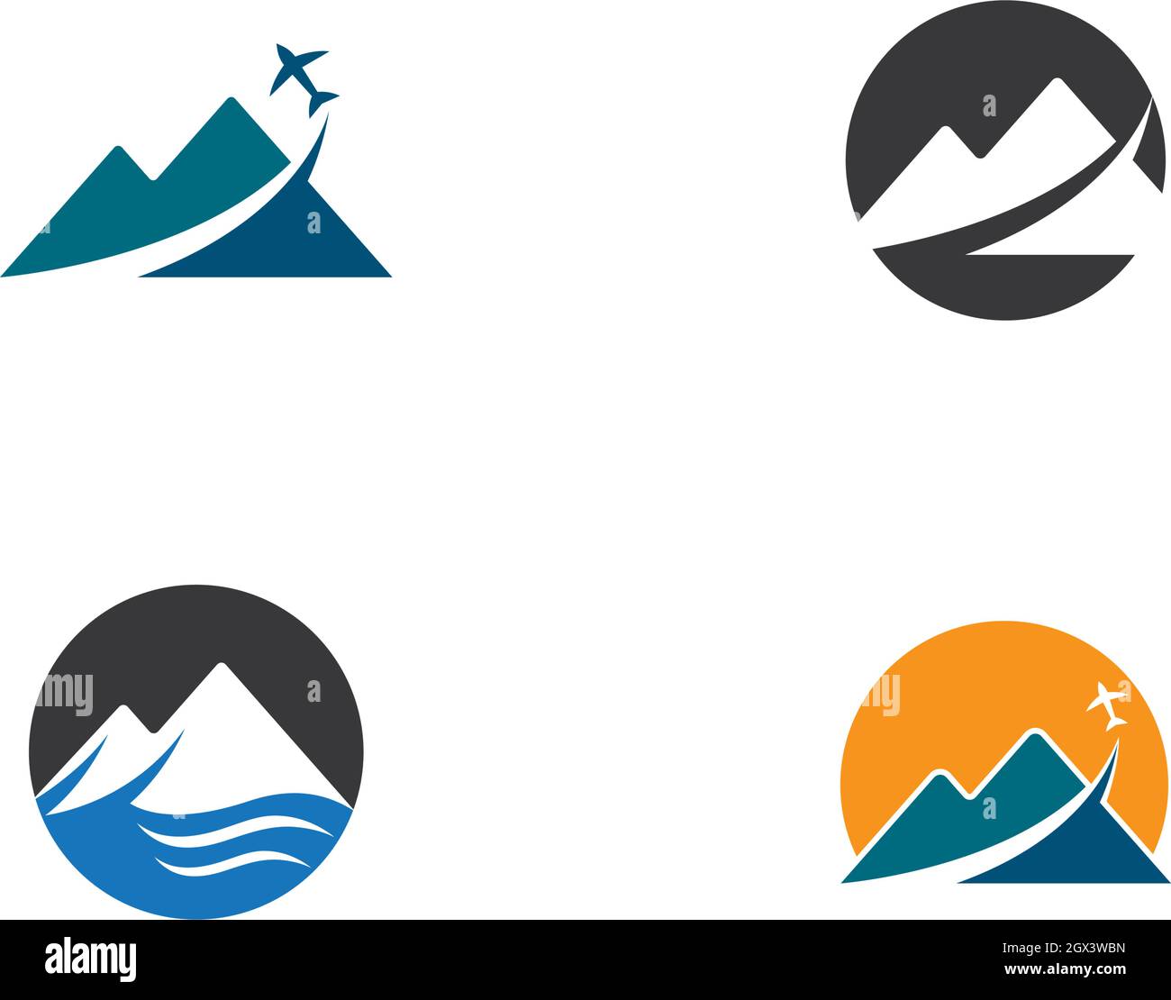 Berg Symbol Logo Business Template Vector Stock Vektor