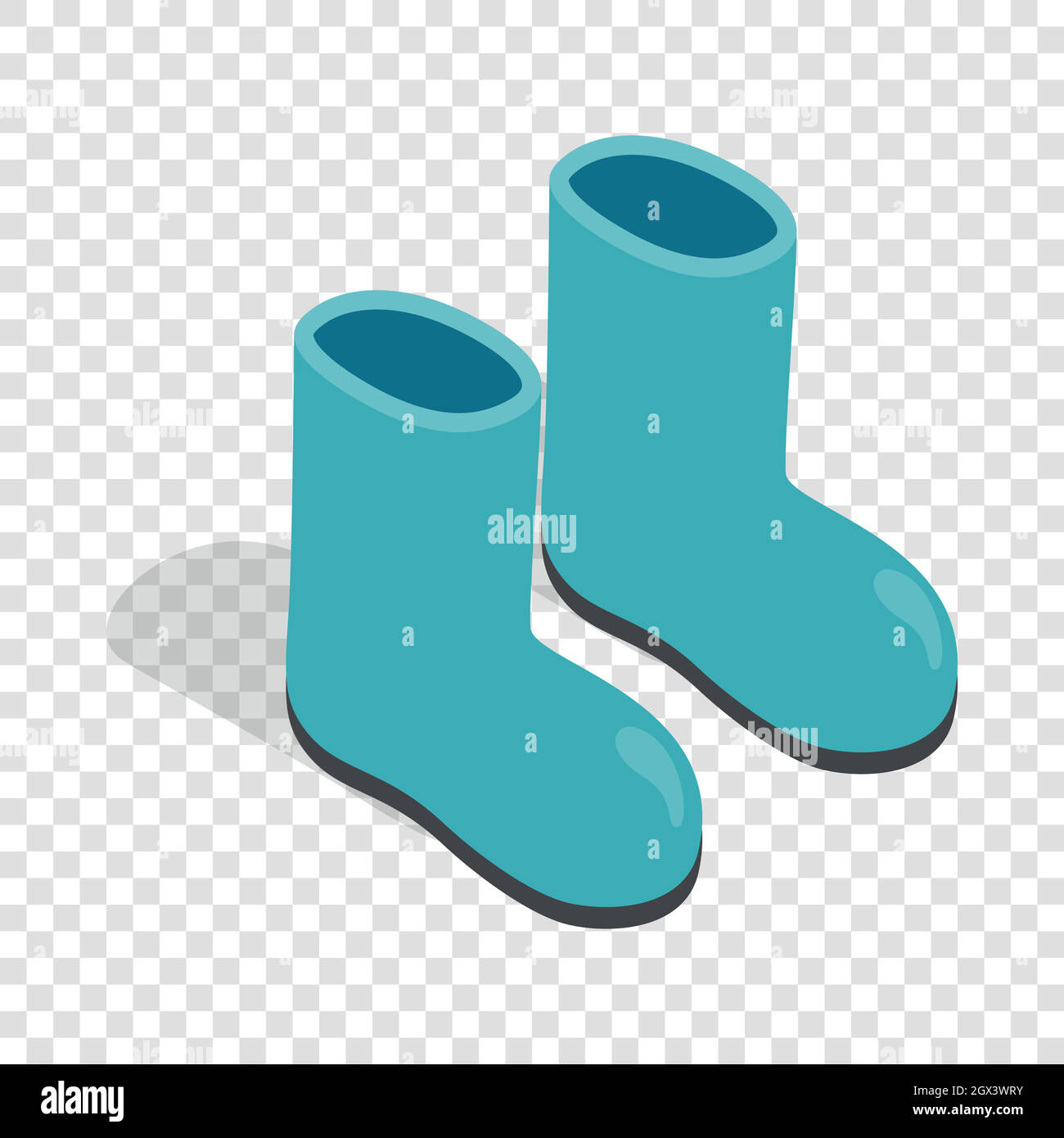 Gummistiefel isometrische Symbol Stock Vektor