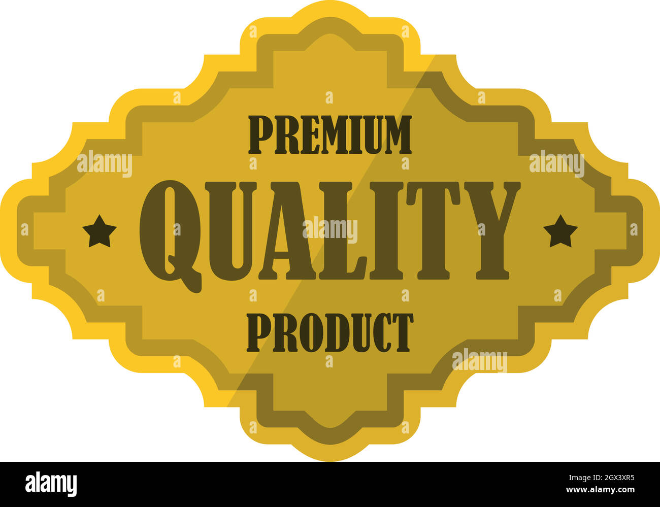 Golden Premium Qualität Symbol "Produkt-Label" Stock Vektor