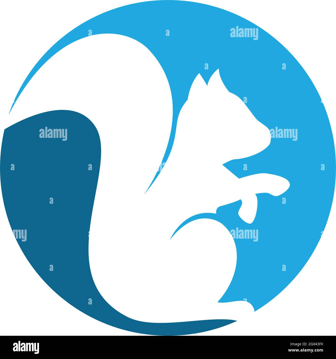 Vektorsymbol für das Eichhörnchen-Logo Stock Vektor