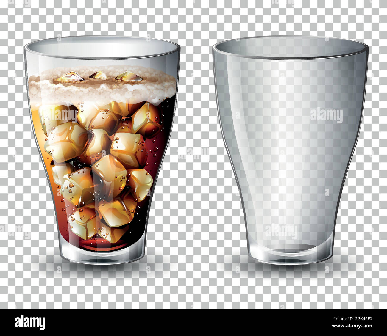 Set kohlensäurehaltiges Getränk Stock Vektor