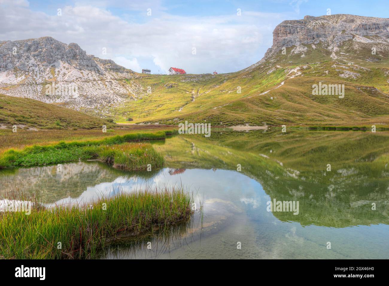 Tre Cime di Lavaredo, Belluno, Venetien, Dolomiten, Italien Stockfoto