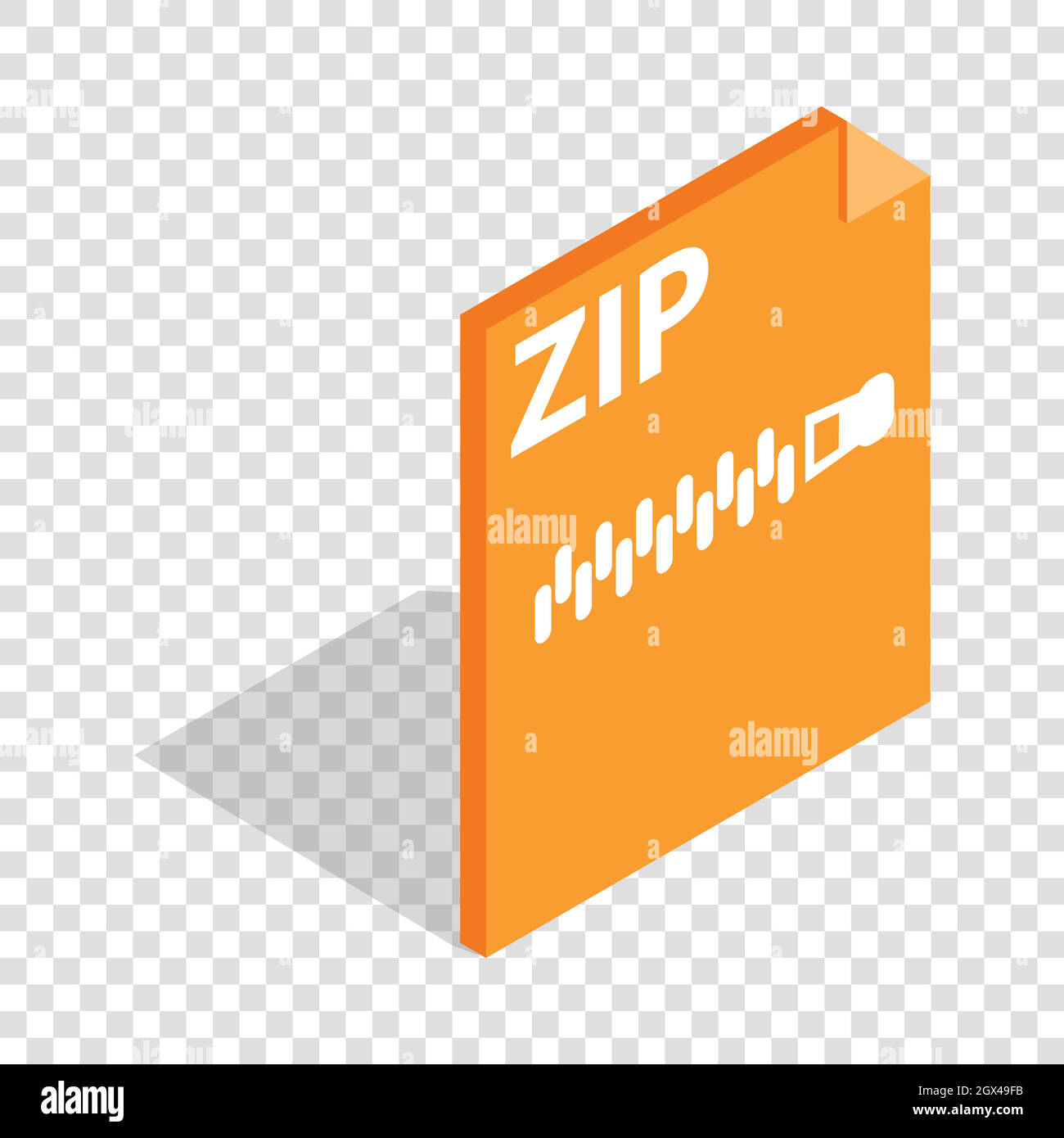 Archiv-ZIP-Format-isometrische Symbol Stock Vektor