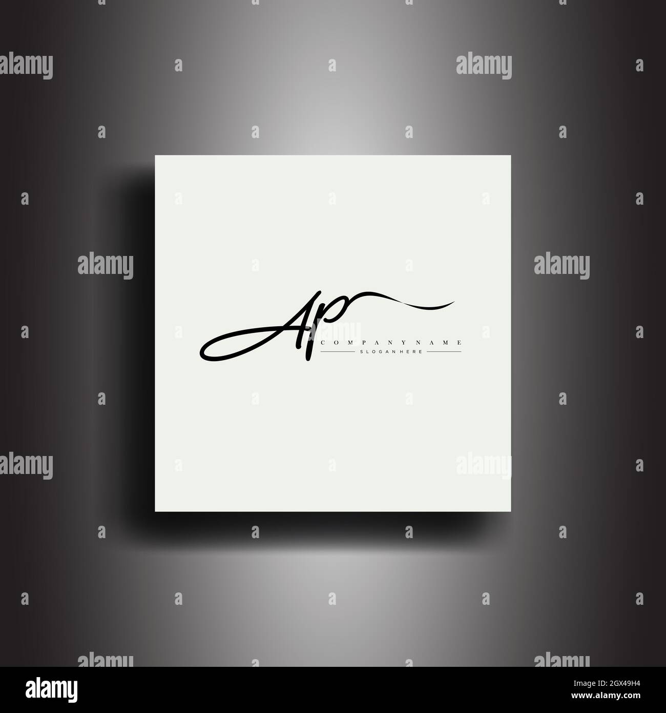 Signature Style Monogram.kalligraphische Schriftzug Symbol und Handschrift Vektor Stock Vektor