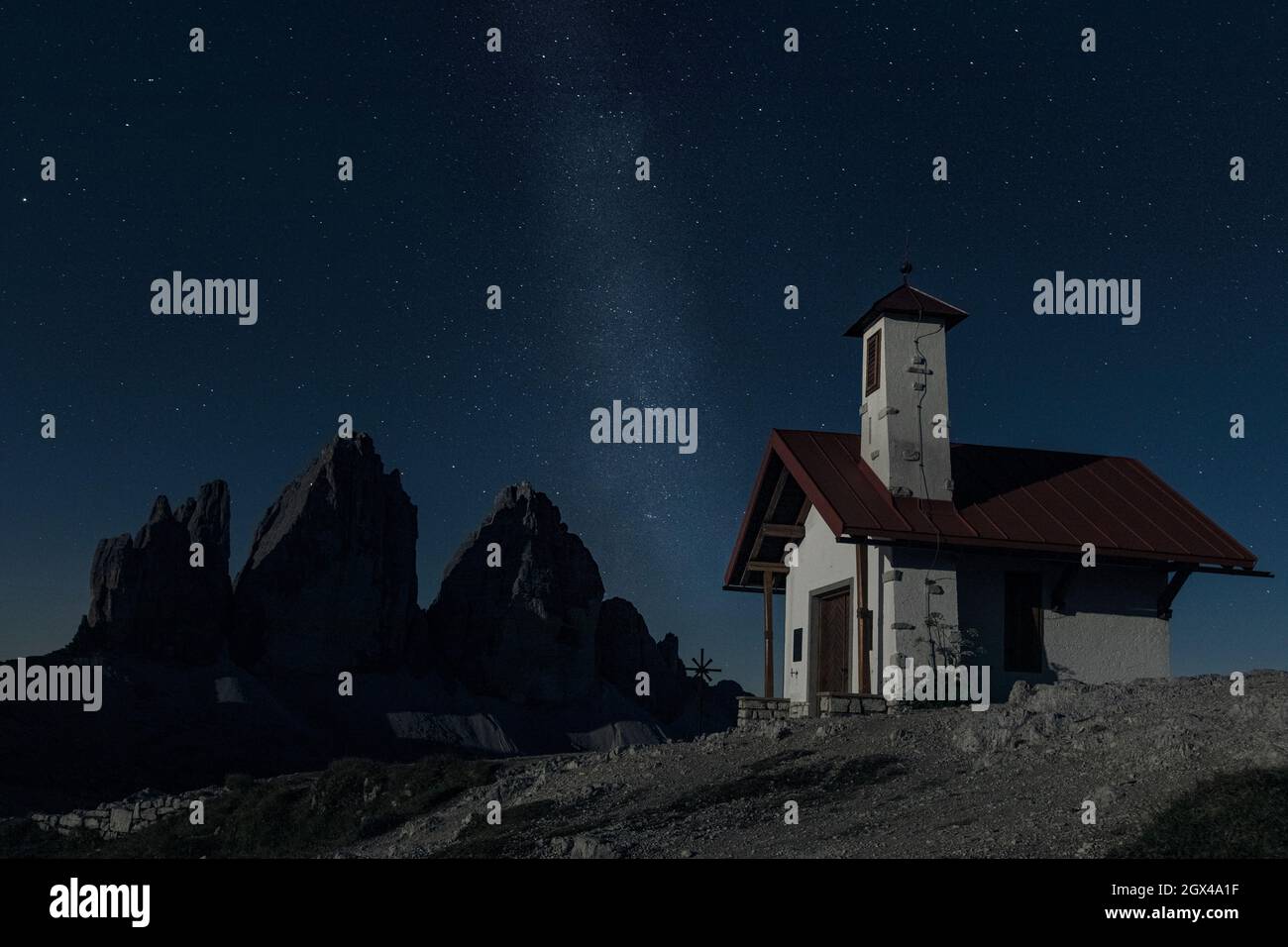 Tre Cime di Lavaredo, Belluno, Venetien, Dolomiten, Italien Stockfoto