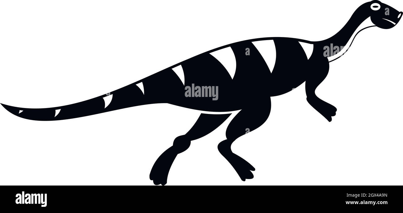 Gallimimus Dinosaurier Symbol, einfachen Stil Stock Vektor