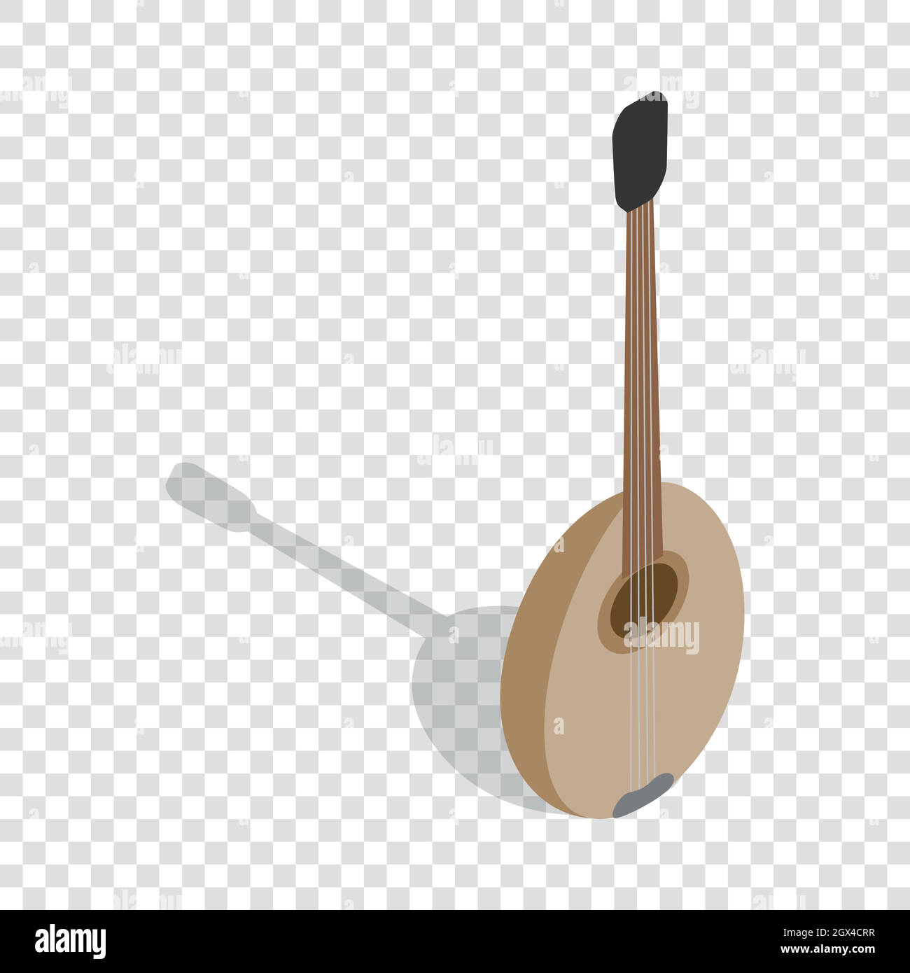 Traditioneller türkischer Musikinstrument isometrische Stock Vektor