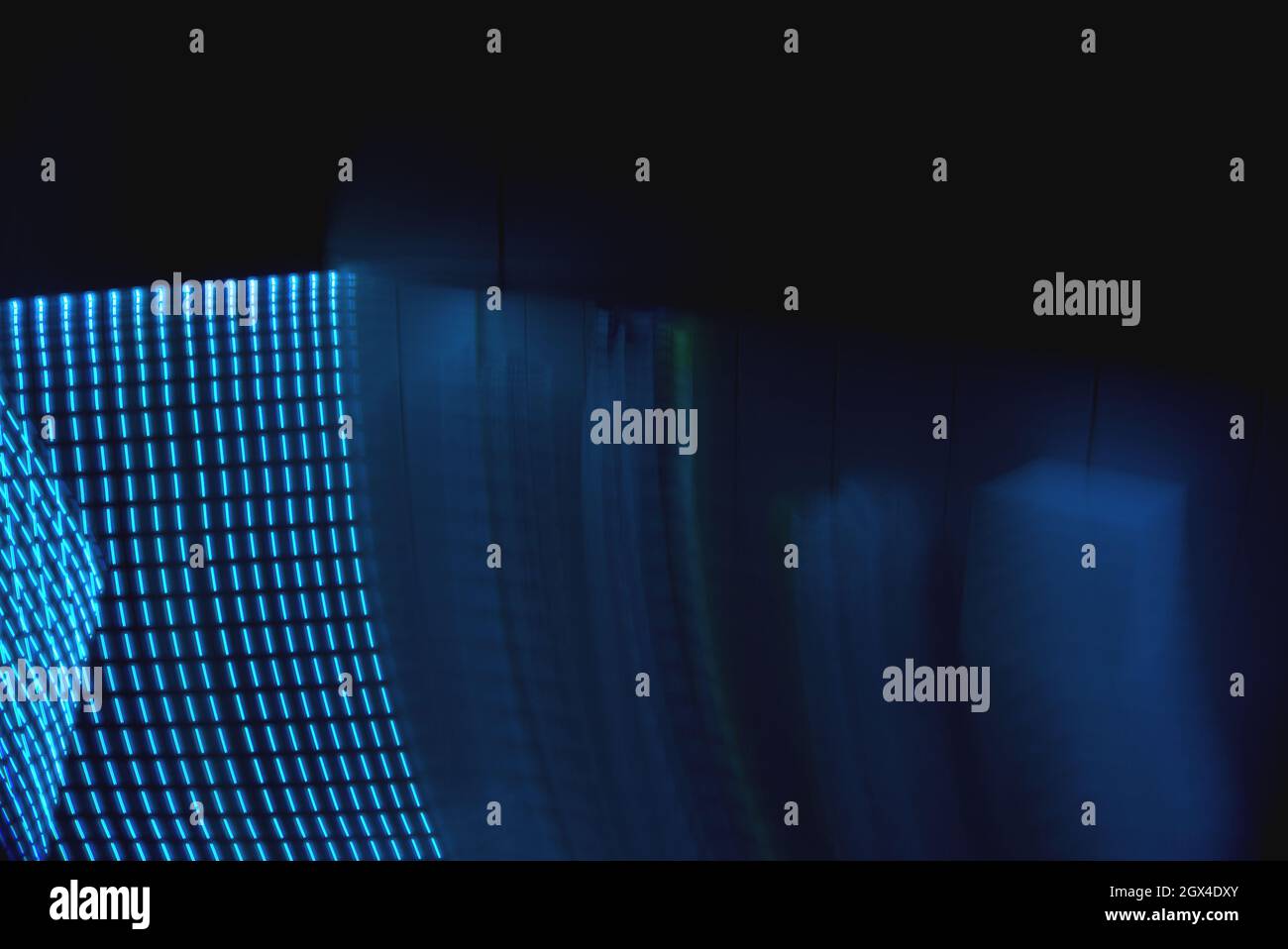 Abstrakte blaue digitale Lichtformen Stockfoto